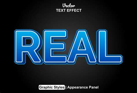 real text effect with editable blue color graphic style 23785150 Vector ...