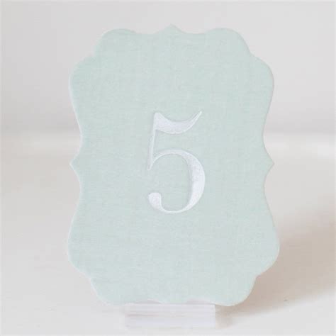 Velvet Table Numbers - Beveled Edges — Velvet Raptor | Table numbers ...
