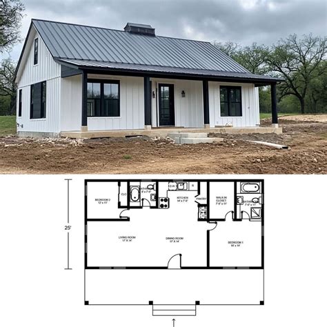 Best 13 2-Story 4-Bedroom Barndominium House with Front Wrapping Porch ...