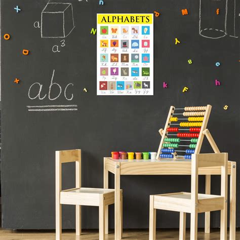 Buy PAPER PLANE DESIGN English Alphabet Chart for Kids Educational ...