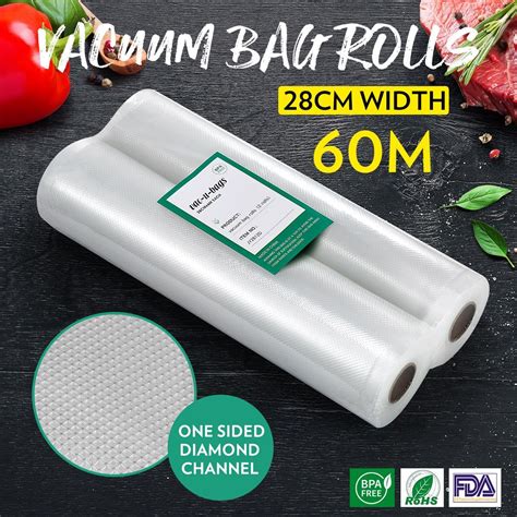 10 Rolls 28cm*600cm Vacuum Seal Bags(total 60M) Foodsaver Rolls ...