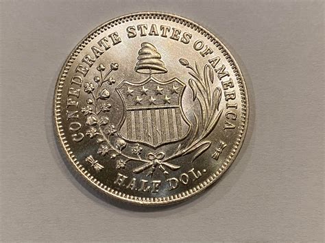 CSA 1861 Confederate States of America Half Dollar Coin Token SILVER ...