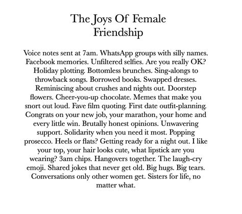 PRE-ORDER The Joys Of Female Friendship Poem Print in A5 | Etsy