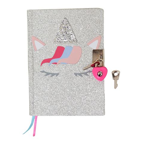 Accessorize London Girls Unicorn Lockable Journal-Silver - Accessorize ...