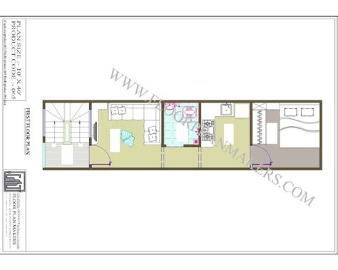 10×40 First Floor Plan – Floor Plan Maker's