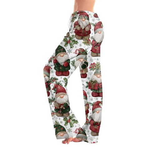 DORKASM Christmas Women's Pajamas Oversized Cute Snowflake Lounge Pants ...