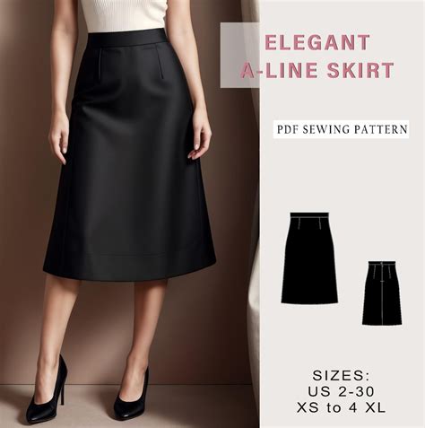 Easy Skirt Pattern | A-line Skirt Pattern | Women Sewing Pattern ...