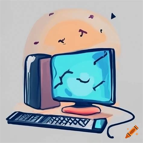 Image of Computer That Has Been Draw 的图像结果