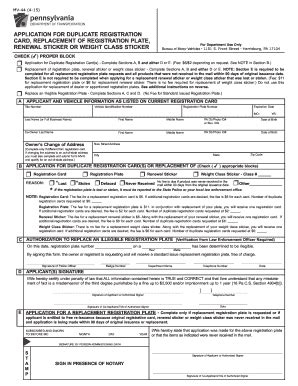 PA MV-44 2015-2026 - Fill and Sign Printable Template Online