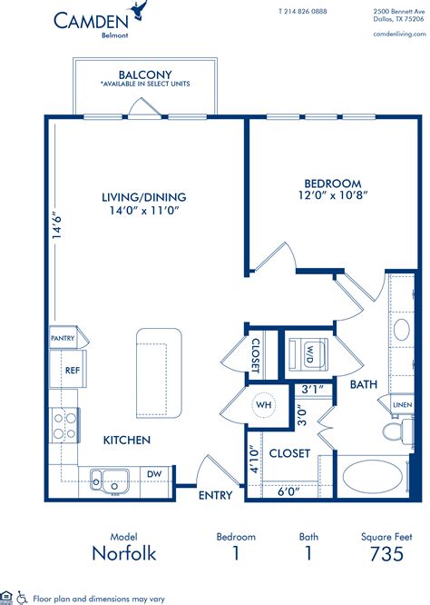 A - 1440, Norfolk at Camden Belmont | camdenliving.com