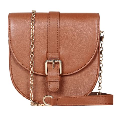 The Adah Genuine Leather Crossbody Sling Bag for Women - Tan Clownfish ...