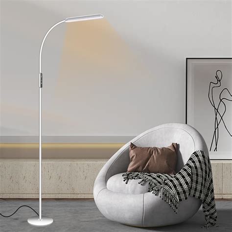 HIYAA Floor Lamp for Living Room, Dimmable Adjustable Reading Standing ...