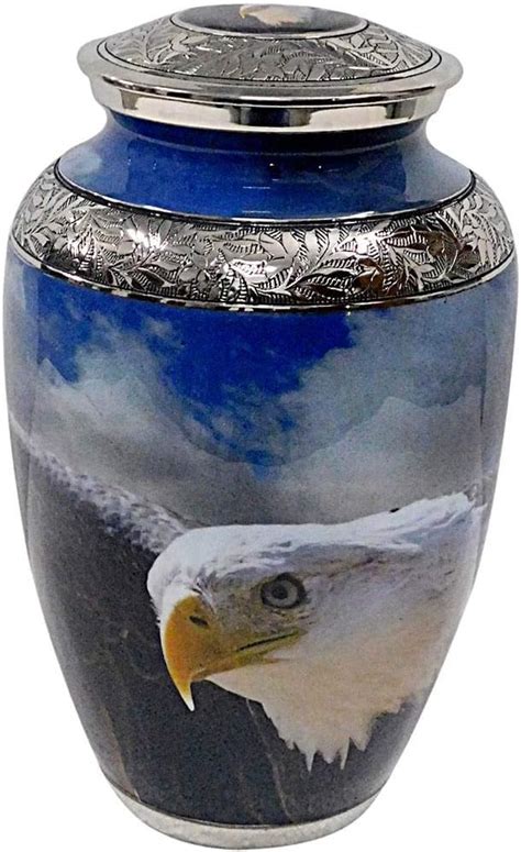 Artistic Brass Crafts Inc Bald Eagle flying-100% Brass,Silver Cremation ...