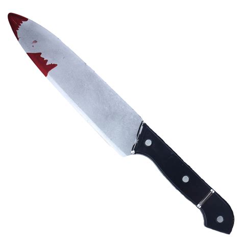 Lizzy Large Bloodied Knife 31cm Halloween Bloody Knife Prop Weapon Fake ...