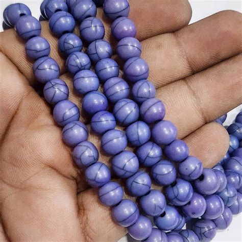 8mm Round Resin Beads, Sold Per 50 Pcs Pack in String, string size abo ...