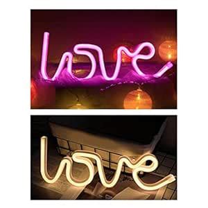 Buy CALANDIS™ Love LED Neon Sign Light Nightlights for Party Living ...