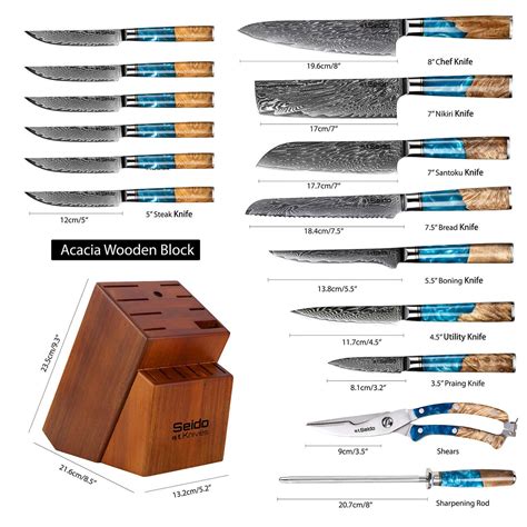 Kitchen Knife Block Sets | VG-10 & Damascus | Seido Knives