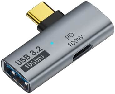 QIANRENON USB C 1 in 2 PD Charging OTG Adapter - Male to Female & USB 3 ...