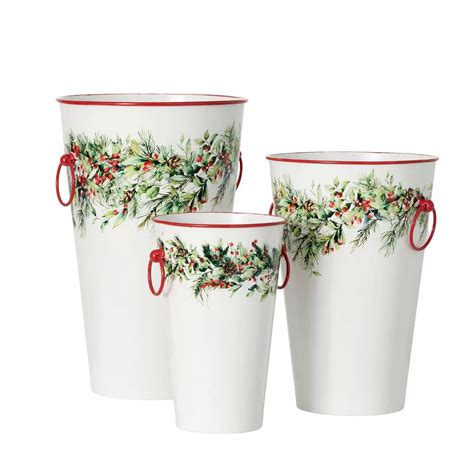 Haven Living 3-pc. Metal Christmas Vase Table Decor Set