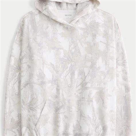 Hollister Oversized White Camo Hoodie #camo | Depop