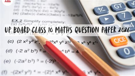 UP Board Class 10 Maths Question Paper 2026 PDF Out