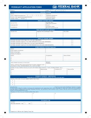 FedSelect Application Form - Fill Out, Sign & Share Online | pdfFiller