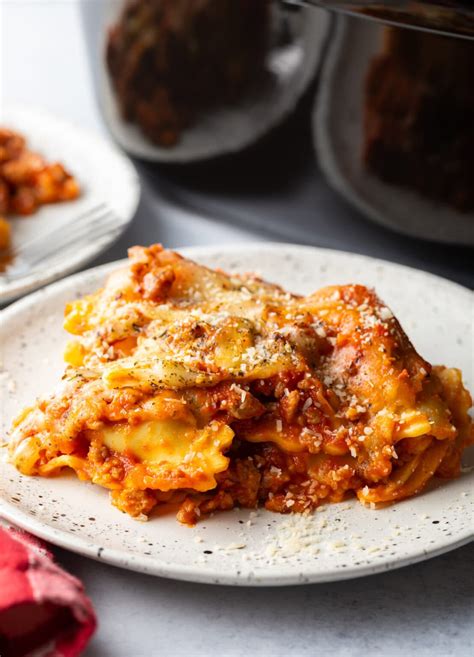 Crockpot Ravioli Lasagna Casserole Recipe (Video) - A Spicy Perspective