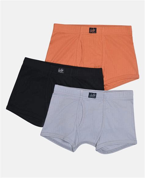 Buy Super Combed Cotton Rib Fabric Solid Trunk with Front Open Fly and ...