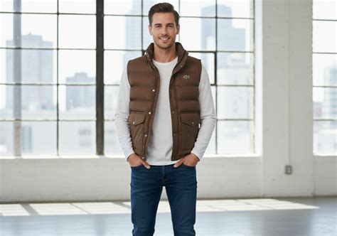 LACOSTE Rustic Mahogany Tailored Fit Quilted Winter Vest – Offracks