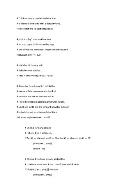 Water Jug Problem - Practical - This function is used to initialize the ...