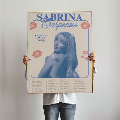 Sabrina Carpenter Short N' Sweet Tour Poster US Dates - Etsy