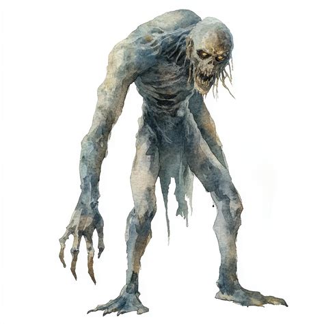 Watercolor skinwalker full body clip art a mythical creature with a ...