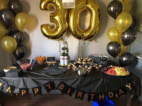 30th Birthday decor for him! | 30th birthday decorations, Birthday ...