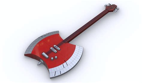 Marceline Bass Axe Guitar from Adventure Time 3D model 3D printable ...