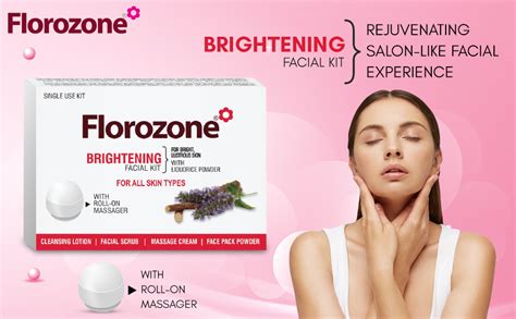 Florozone Brightening Facial Kit Cream | Cleansing Lotion, Facial Scrub ...