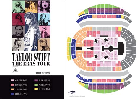 Taylor Swift The Eras Tour Seating Map - Accor Stadium (Stadium ...