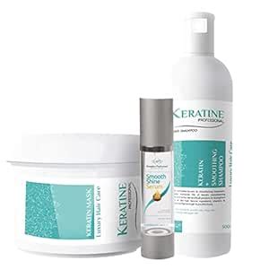 Buy Keratin Professional Range Smoothing Shampoo, Hair Mask with ...