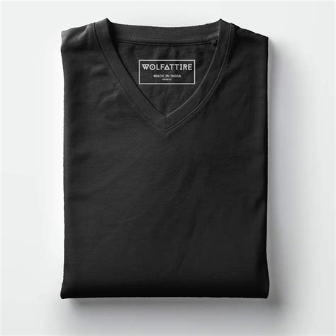Black | V-Neck T-Shirt For Men – Wolfattire