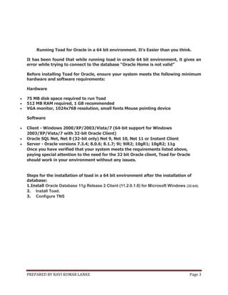 Image result for Oracle 64-Bit Not Installed Error in Toad