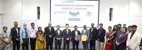 Toyota Kirloskar Motor Signs MoU with Presidency University, Bengaluru ...