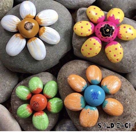 17 Painted Rock Flower Garden Ideas To Try This Year | SharonSable