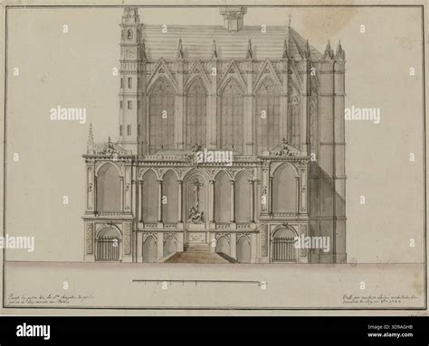 Design for the entrance steps of the Sainte-Chapelle, Boulevard du ...