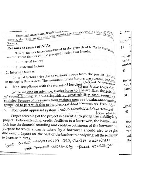 NPA - Non performing assets - Modern Banking - Studocu
