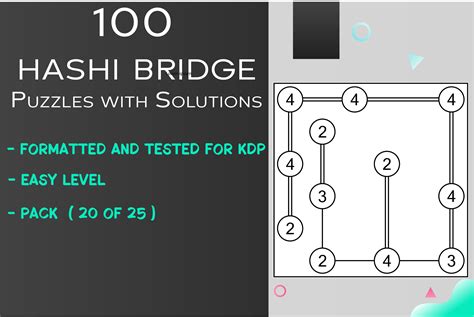 100 Easy HASHI Bridge Puzzles (20 of 25) Graphic by Adam_Puzzle ...