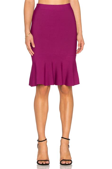 BCBGMAXAZRIA Sanya Flare Skirt in Port | REVOLVE