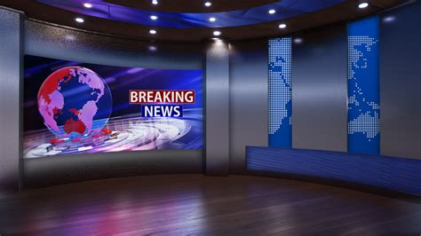 新闻演播厅虚拟背景视频素材AE模板视频特效素材-千库网