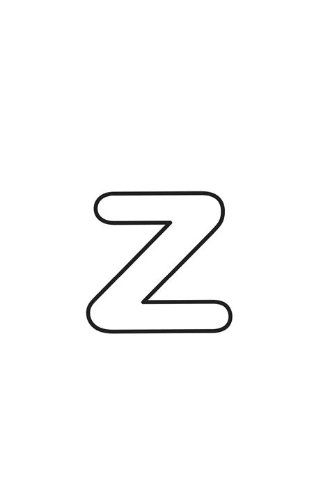 Z Bubble Letter Printable Bubble Letter Z Template