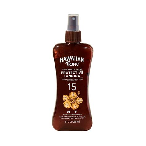 Hawaiian Tropic Sunscreen Oil Spray Protective Tanning, Enhance Tan ...