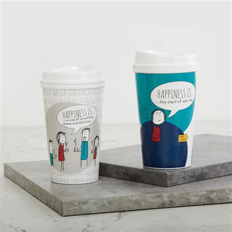 Buy Happiness Printed Travel Flask- Set Of 2- 450 Ml from Home Centre ...