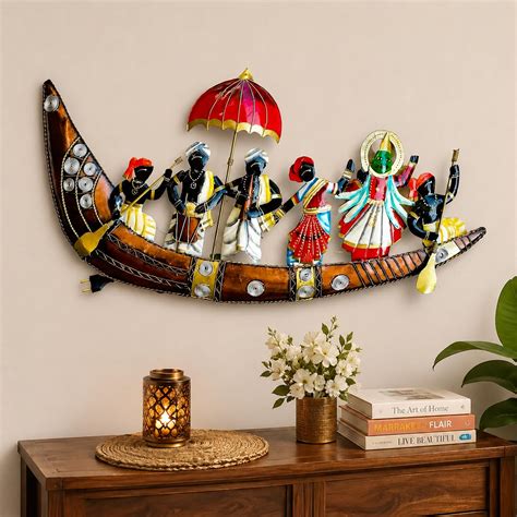 Anshika International Kathakali Boat Wall Art with LED Light ...